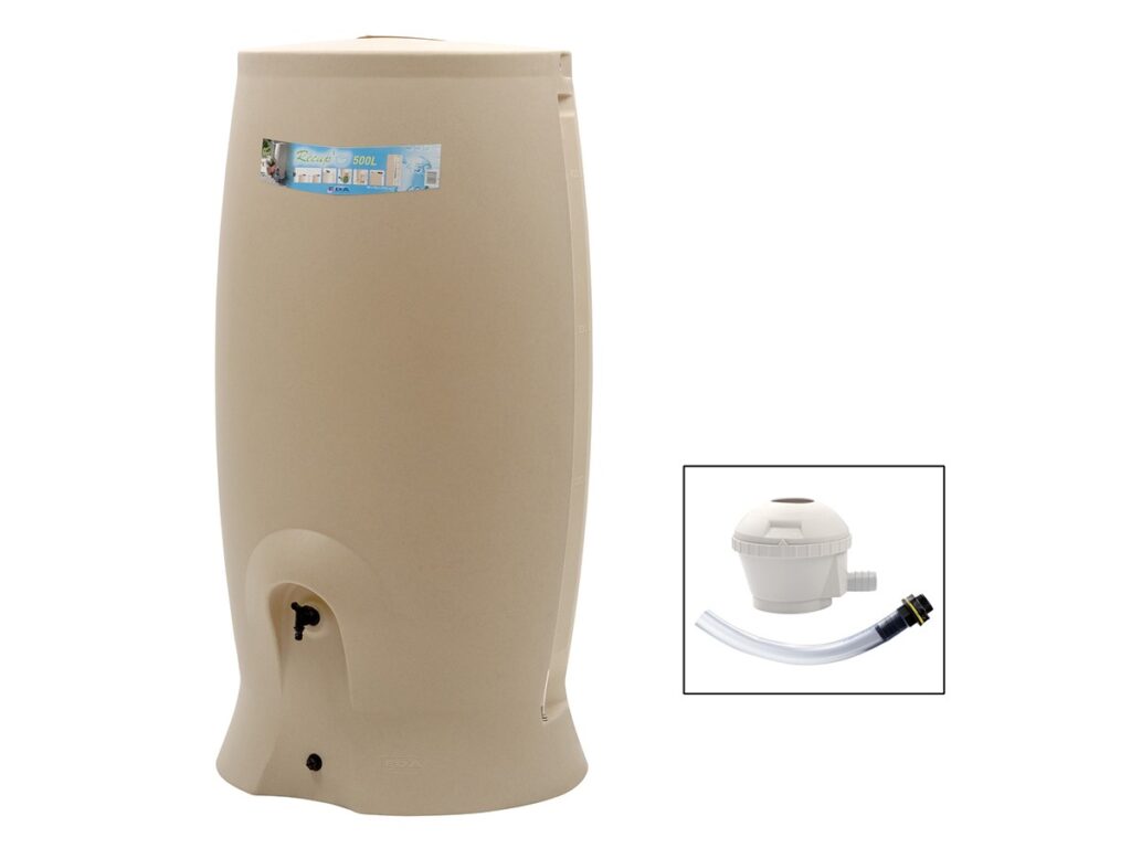 Récupérateur d'eau de pluie 1000 L rotomoulé RECUP'O + Kit