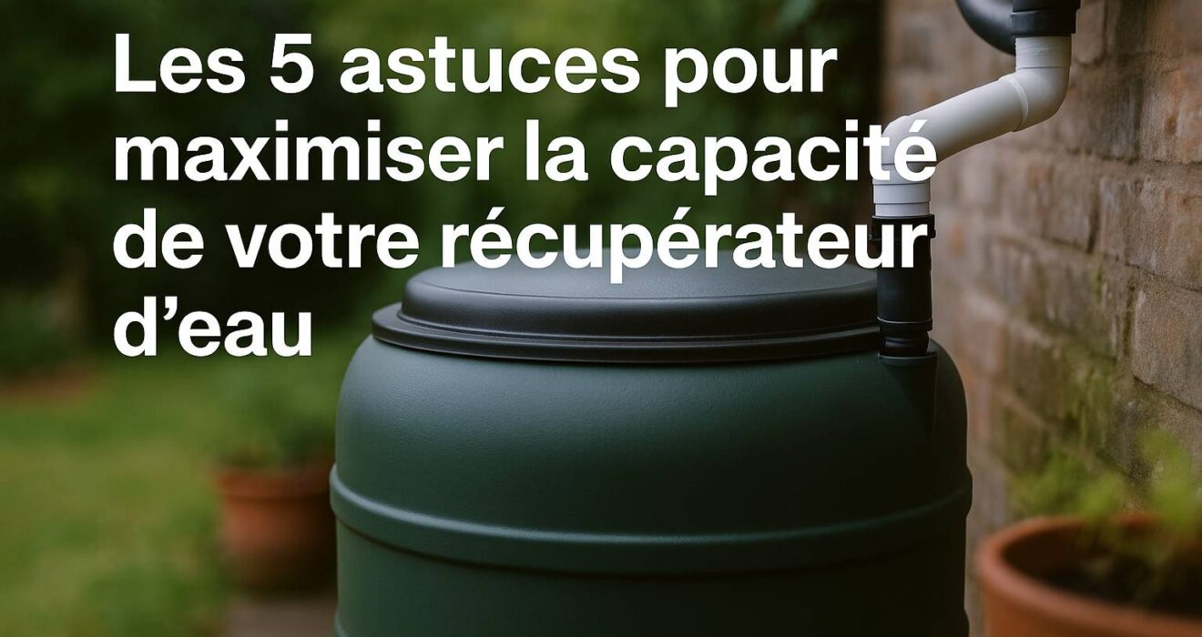 Les 5 astuces pour maximiser la capacité de votre récupérateur d’eau