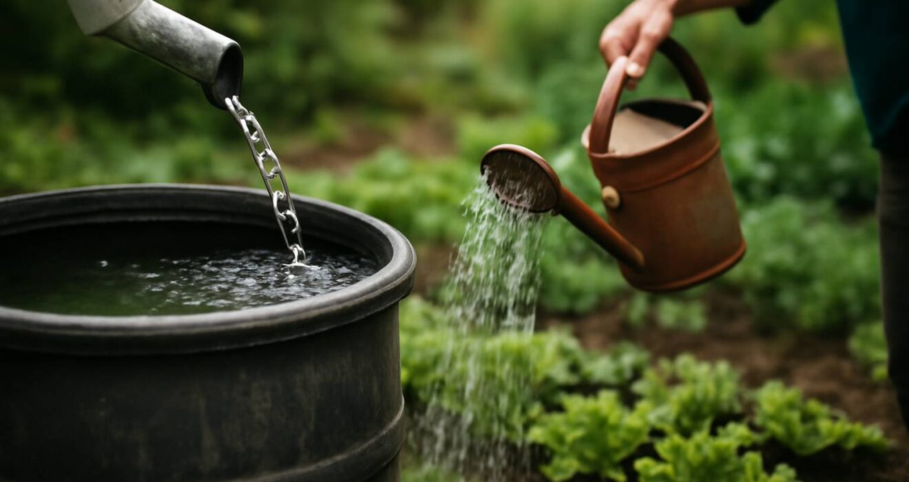 Économiser l’eau potable en utilisant la pluie pour votre potager